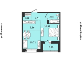 Продается 2-комнатная квартира ЖК Источник, дом 1, 39.93 м², 6585775 рублей