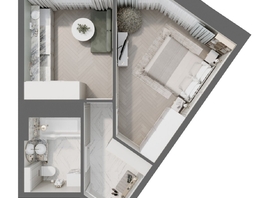 Продается 2-комнатная квартира ЖК Квартал Стрижи, 3 очередь, дом 2, 34.2 м², 7717500 рублей