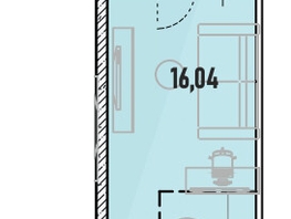 Продается 1-комнатная квартира ЖК Аквамарин, дом 1, 34.98 м², 7240860 рублей