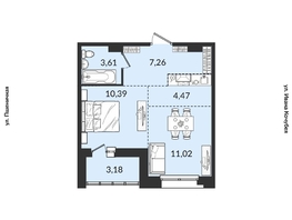 Продается 2-комнатная квартира ЖК Источник, дом 3, 39.93 м², 6615083 рублей