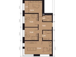 Продается 4-комнатная квартира ЖК RIVERANG (РиверАнг), 76.78 м², 19334768 рублей