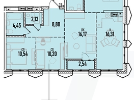 Продается 4-комнатная квартира ЖК Аквамарин, дом 1, 88.98 м², 17173140 рублей