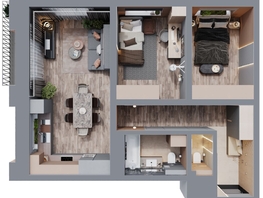Продается 2-комнатная квартира ЖК Квартал Стрижи, 2 очередь, 69.2  м², 10864400 рублей