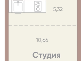 Продается 1-комнатная квартира ЖК Новые горизонты на Советской, д 1, 24.96  м², 5300000 рублей