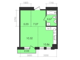 Продается 1-комнатная квартира ЖК Сити парк, б/с 3, 40  м², 9000000 рублей