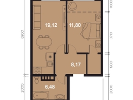 Продается 2-комнатная квартира ЖК RIVERANG (РиверАнг), 48.7  м², 11214052 рублей