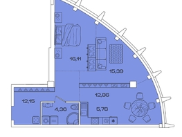 Продается 2-комнатная квартира ЖК Звезды, дом 2, 66.65 м², 18328750 рублей