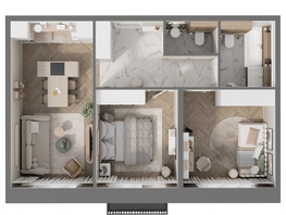Продается 3-комнатная квартира ЖК Квартал Стрижи, 3 очередь, дом 1, 59.1 м², 9456000 рублей