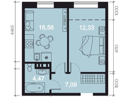 Продается 2-комнатная квартира ЖК RIVERANG (РиверАнг), 43.4  м², 10476626 рублей