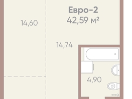 Продается 1-комнатная квартира ЖК Новые горизонты на Советской, д 1, 42.59 м², 7200000 рублей