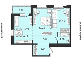 Продается 2-комнатная квартира ЖК Источник, дом 5, 66.41  м², 8600095 рублей