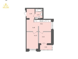 Продается 1-комнатная квартира ЖК Автограф, 49.05  м², 8705344 рублей