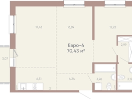 Продается 3-комнатная квартира ЖК Новые горизонты на Советской, д 1, 70.43  м², 11300000 рублей
