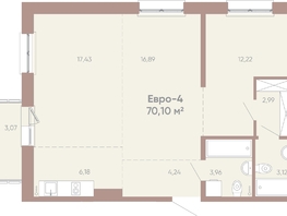 Продается 3-комнатная квартира ЖК Новые горизонты на Советской, д 1, 70.1  м², 11200000 рублей