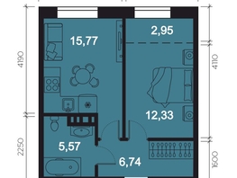 Продается 2-комнатная квартира ЖК RIVERANG (РиверАнг), 43.36 м², 10471051 рублей