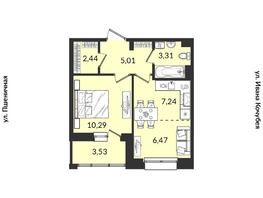 Продается 1-комнатная квартира ЖК Источник, дом 5, 38.15 м², 7489227 рублей
