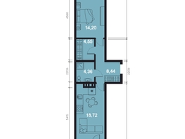 Продается 2-комнатная квартира ЖК RIVERANG (РиверАнг), 52.36  м², 13313341 рублей