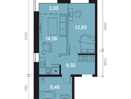 Продается 2-комнатная квартира ЖК RIVERANG (РиверАнг), 42.35  м², 10734647 рублей