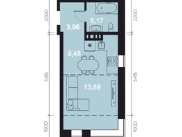 Продается 1-комнатная квартира ЖК RIVERANG (РиверАнг), 36.55  м², 10465417 рублей