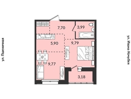 Продается 1-комнатная квартира ЖК Источник, дом 5, 40.21  м&sup2;, 7177485 рублей
