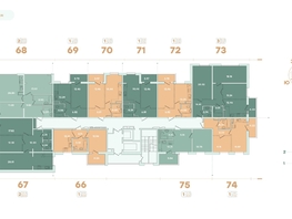 Продается 2-комнатная квартира ЖК Фамилия, дом 2, 80.05  м&sup2;, 13208250 рублей