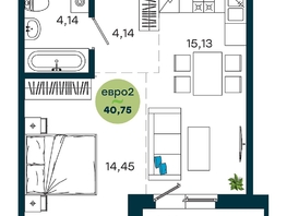 Продается 1-комнатная квартира ЖК ЖиВой комплекс на Кузьмихе, 40.75  м&sup2;, 6900000 рублей