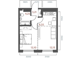 Продается 1-комнатная квартира ЖК Салют, 37.75  м&sup2;, 8601337 рублей