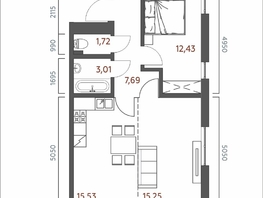 Продается 2-комнатная квартира ЖК Салют, 55.63  м&sup2;, 11459780 рублей