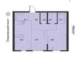Продается 3-комнатная квартира ЖК Затон, блок-секция 2, 59.9  м&sup2;, 8356050 рублей