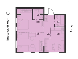 Продается 3-комнатная квартира ЖК Затон, блок-секция 2, 61.7  м&sup2;, 8638000 рублей