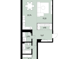 Продается 2-комнатная квартира ЖК ВЕКТОР премиум-квартал, дом 1, 77.44  м&sup2;, 22121000 рублей