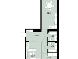 Продается 2-комнатная квартира ЖК ВЕКТОР премиум-квартал, дом 2, 82.29  м&sup2;, 22650000 рублей