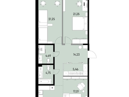 Продается 3-комнатная квартира ЖК ВЕКТОР премиум-квартал, дом 2, 101.96  м&sup2;, 27481000 рублей