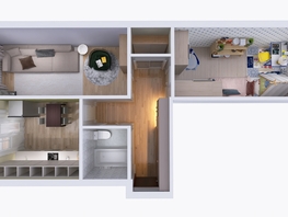 Продается 2-комнатная квартира ЖК Юго-Западный, дом 17, 70  м&sup2;, 9762390 рублей