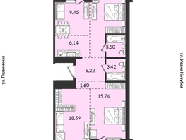 Продается 3-комнатная квартира ЖК Источник, дом 5, 87.99  м&sup2;, 11174730 рублей