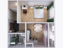 Продается 1-комнатная квартира ЖК Юго-Западный, дом 17, 40.4  м&sup2;, 6499035 рублей