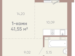 Продается 1-комнатная квартира ЖК Новые горизонты на Советской, д 1, 41.55  м&sup2;, 7200000 рублей