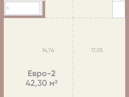 Продается 1-комнатная квартира ЖК Новые горизонты на Советской, д 1, 42.3  м&sup2;, 7800000 рублей