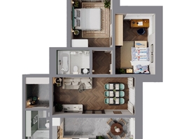 Продается 3-комнатная квартира ЖК Стрижи Сити, блок-секции 6,7, 79.38  м&sup2;, 13891500 рублей