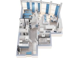 Продается 1-комнатная квартира ЖК Звезды, дом 2, 60.35  м&sup2;, 17028000 рублей
