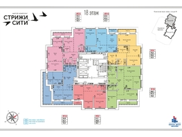 Продается 2-комнатная квартира ЖК Стрижи Сити, блок-секции 8,9, 85  м&sup2;, 13175000 рублей