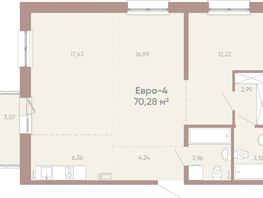 Продается 3-комнатная квартира ЖК Новые горизонты на Советской, д 1, 70.28  м&sup2;, 11600000 рублей
