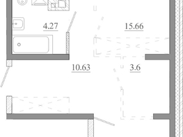Продается 2-комнатная квартира ЖК Мега, дом 8, 64.08  м&sup2;, 7048800 рублей