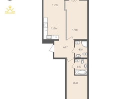 Продается 2-комнатная квартира ЖК Автограф, 74.29  м&sup2;, 12587744 рублей
