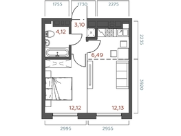 Продается 1-комнатная квартира ЖК Салют, 37.96  м&sup2;, 8009560 рублей