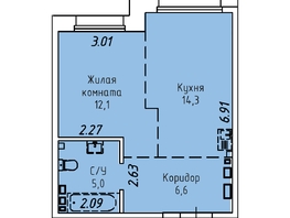 Продается 1-комнатная квартира ЖК Стрижи Сити, блок-секции 8,9, 38  м&sup2;, 11025000 рублей