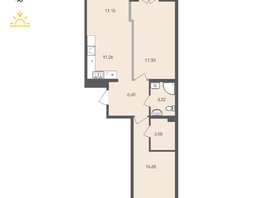 Продается 2-комнатная квартира ЖК Автограф, 74.29  м&sup2;, 16186122 рублей