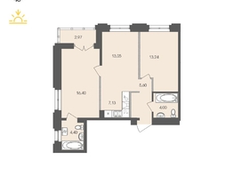 Продается 2-комнатная квартира ЖК Автограф, 67.26  м&sup2;, 11545171 рублей