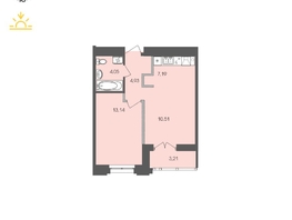 Продается 1-комнатная квартира ЖК Автограф, 43.16  м&sup2;, 10946291 рублей