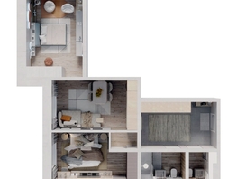 Продается 2-комнатная квартира ЖК Стрижи Сити, блок-секции 6,7, 66.86  м&sup2;, 11901080 рублей